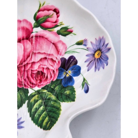 Royal Stafford Fine Bone China Shell Soap Dish Floral Victorias Secret Exclusive - Picture 4 of 7